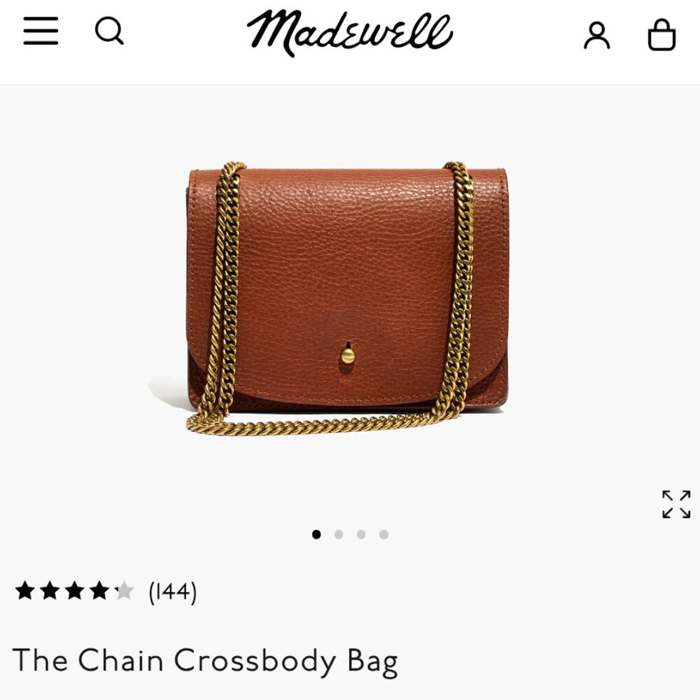 Madewell The Chain Crossbody Bag, English Saddle